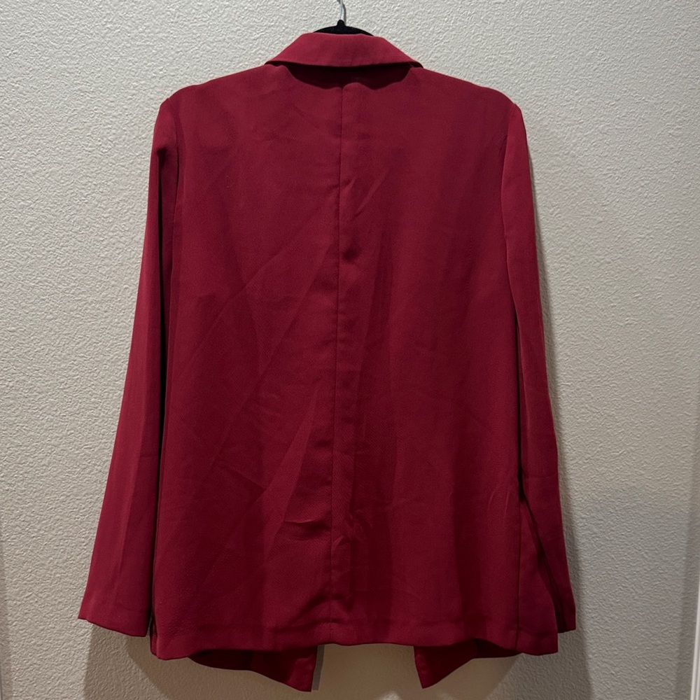❤️ Topshop Deep Red Women’s Blazer – Size 10 ❤️ - Picture 3 of 3